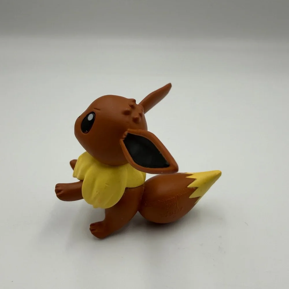 Pokemon‎ Angry Eevee Mini Figure TOMY 2016 Collectible Brown Vinyl Retired Rare